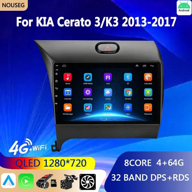 

For Kia K3 Cerato 3 Forte YD Tuner 2013 - 2017 Android Car Radio Multimedia Video Player Navigation GPS Carplay Touch Screen 4G