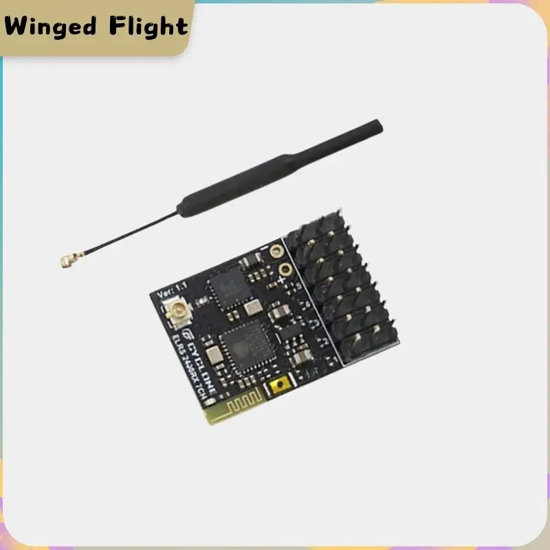 ELRS 2.4Ghz PWM 7CH CRSF Receiver Support ELRS 3.2 PWM/CRSF Protocol Copper Pipe Antenna For RC FPV Drone Airplane