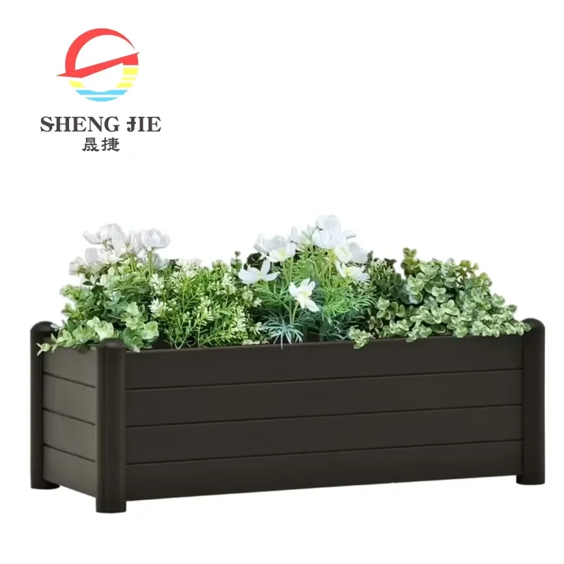 Garden Flower Planter Outdoor Decorative Aluminum Planter Box with Privacy Screen