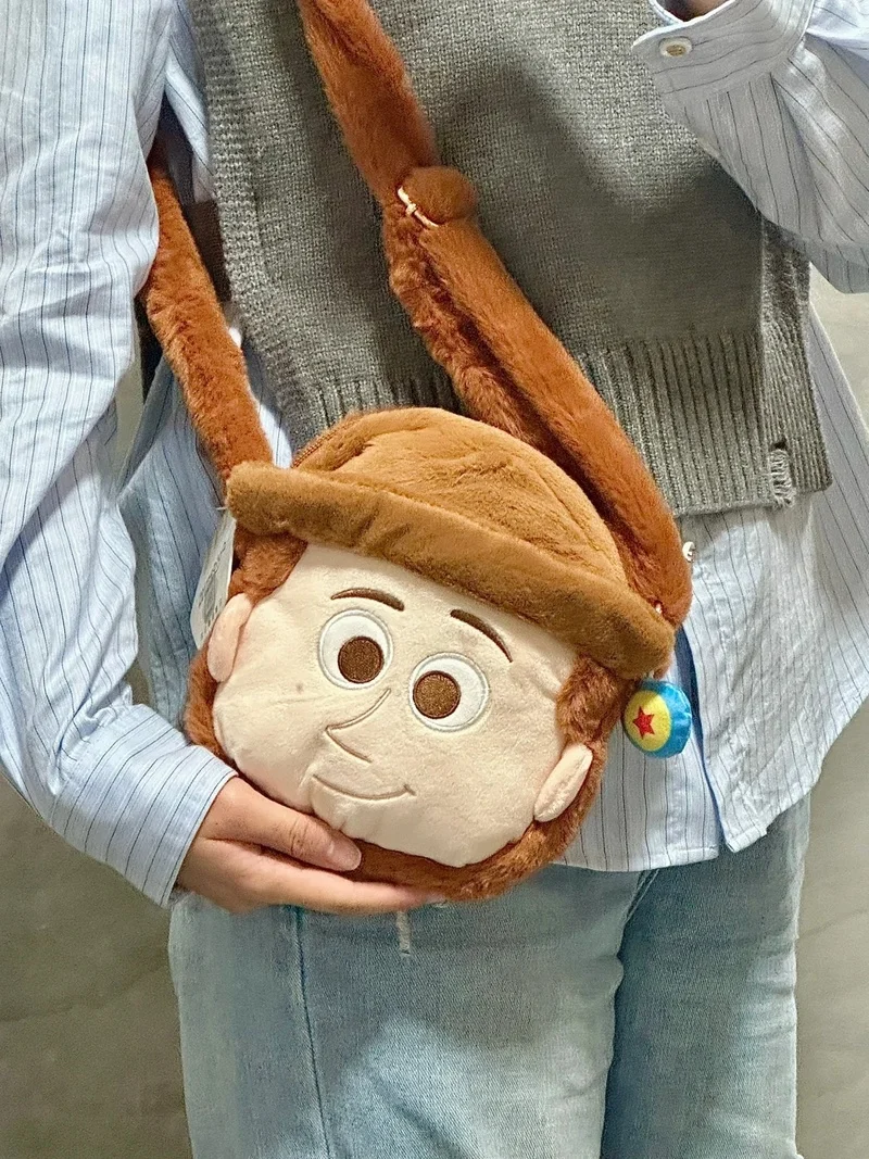 Potdemiel Disney Toy Story Buzz Lightyear Woody Women's Plush Shoulder Bag Cute Anime Cartoon Handbag Crossbody Bag Toys Gifts