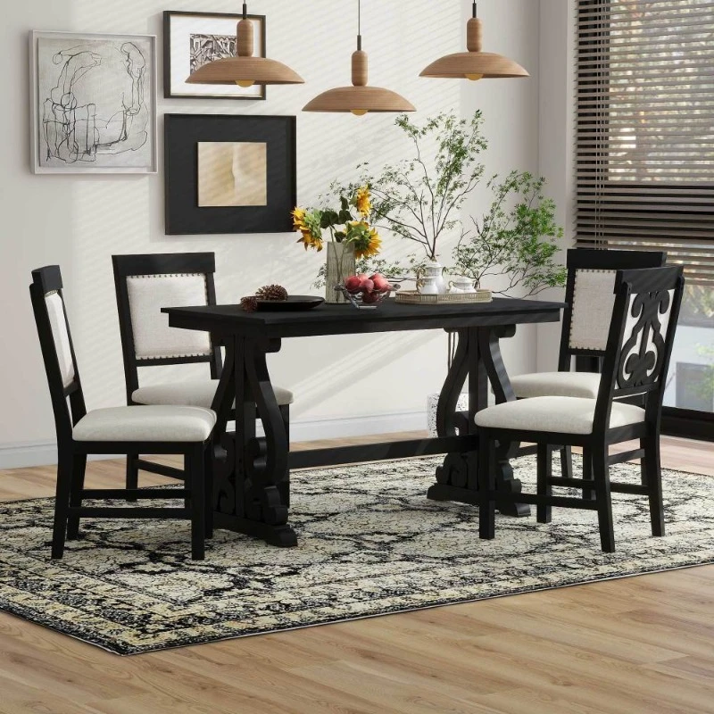 

5 шт., набор для обеденной комнаты, 4 стула