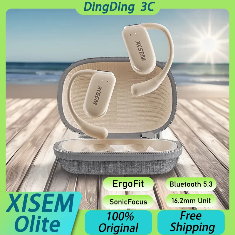 

XISEM Olite Open-Ear Sports Bluetooth Earphones Air Conduction ErgoFit SonicFocus 16.2mm Ultra Broadband Noise Reduction Custom