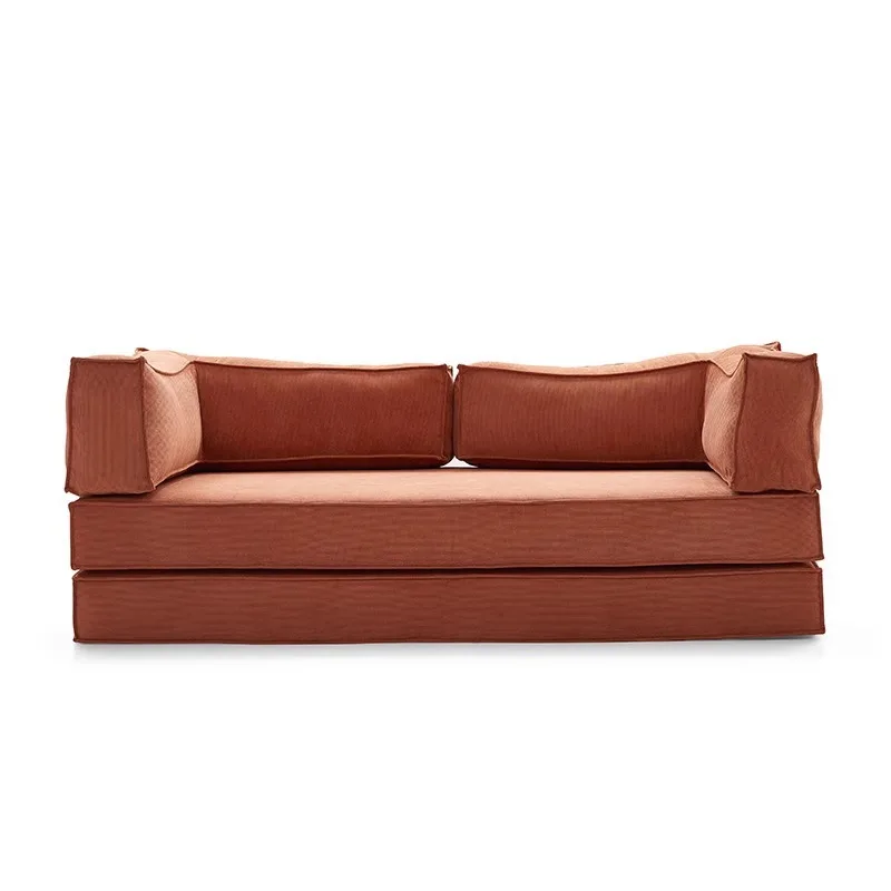

Fabric corduroy fully dismantled and washed modern straight sofa bed multi-functional push-pull compression