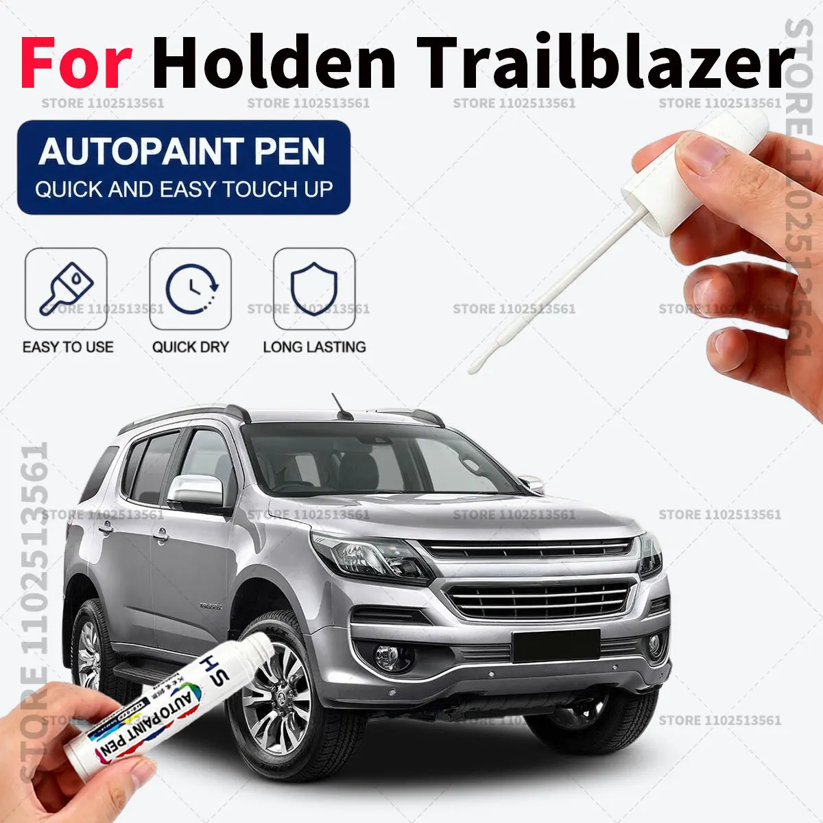 For Holden Trailblazer White Red Professional Car Touch Up Paint Pen Scratch Repair Paint Brush for Automotive Paint Restoration