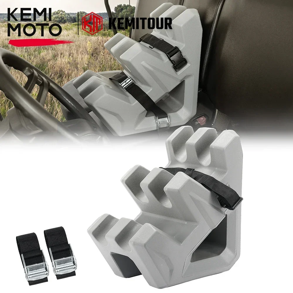 

KEMIMOTO UTV Gun Holder Rack Anti-Scratch Shock Resistant Mount Bracket Compatible with Polaris Ranger For Can-Am Defender