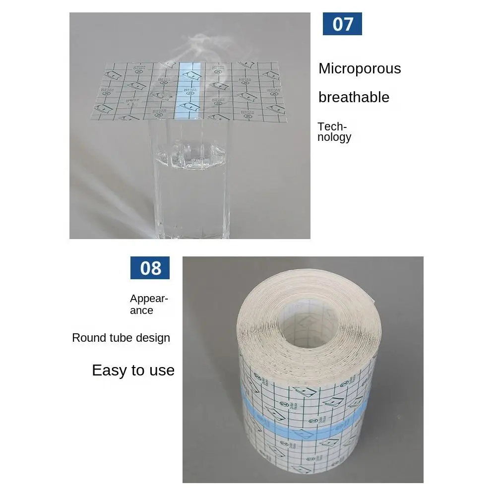 Vendaje impermeable de película transparente, cinta adhesiva de PU, vendaje elástico