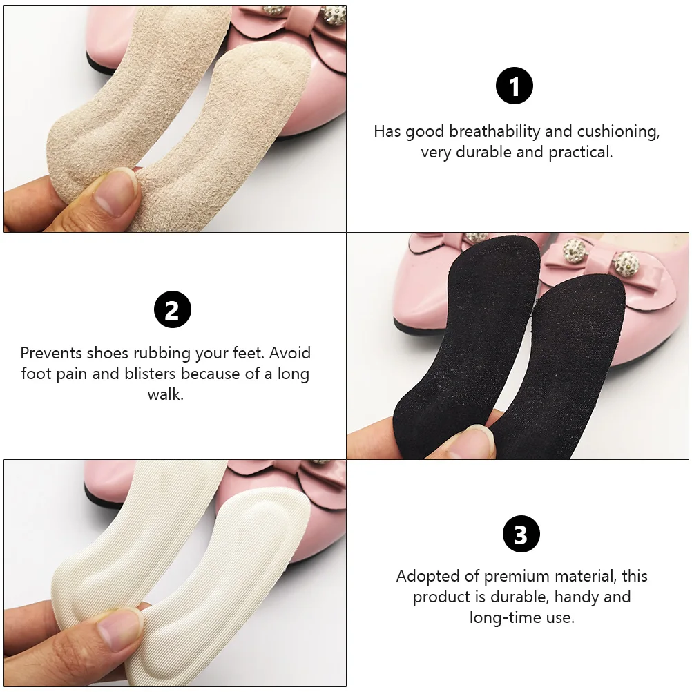 

4pcs High Heels Heel Cushion Anti-Wear Heel Pad Protective Pads Shoe Inserts Durable Foot Care Tool For High-Heeled Shoes