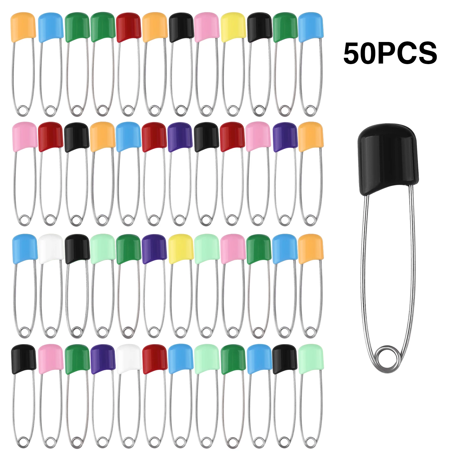Épingles à Couches en Plastique pour Coudre Bébé, Broches de Verrouillage de Sécurité pour Quilting, Marqueurs de Point Ogo, 50 Pièces, 1/4/5 cm 1