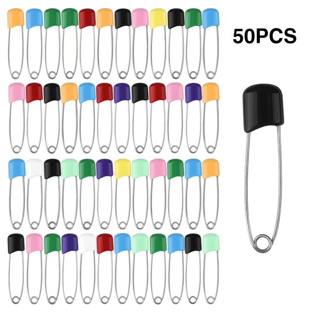 Épingles à Couches en Plastique pour Coudre Bébé, Broches de Verrouillage de Sécurité pour Quilting, Marqueurs de Point Ogo, 50 Pièces, 1/4/5 cm 1