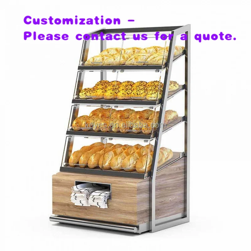 custom.Customized Modern Bread Retail Store Luxury Furniture Cake Bakery Display Cabinet