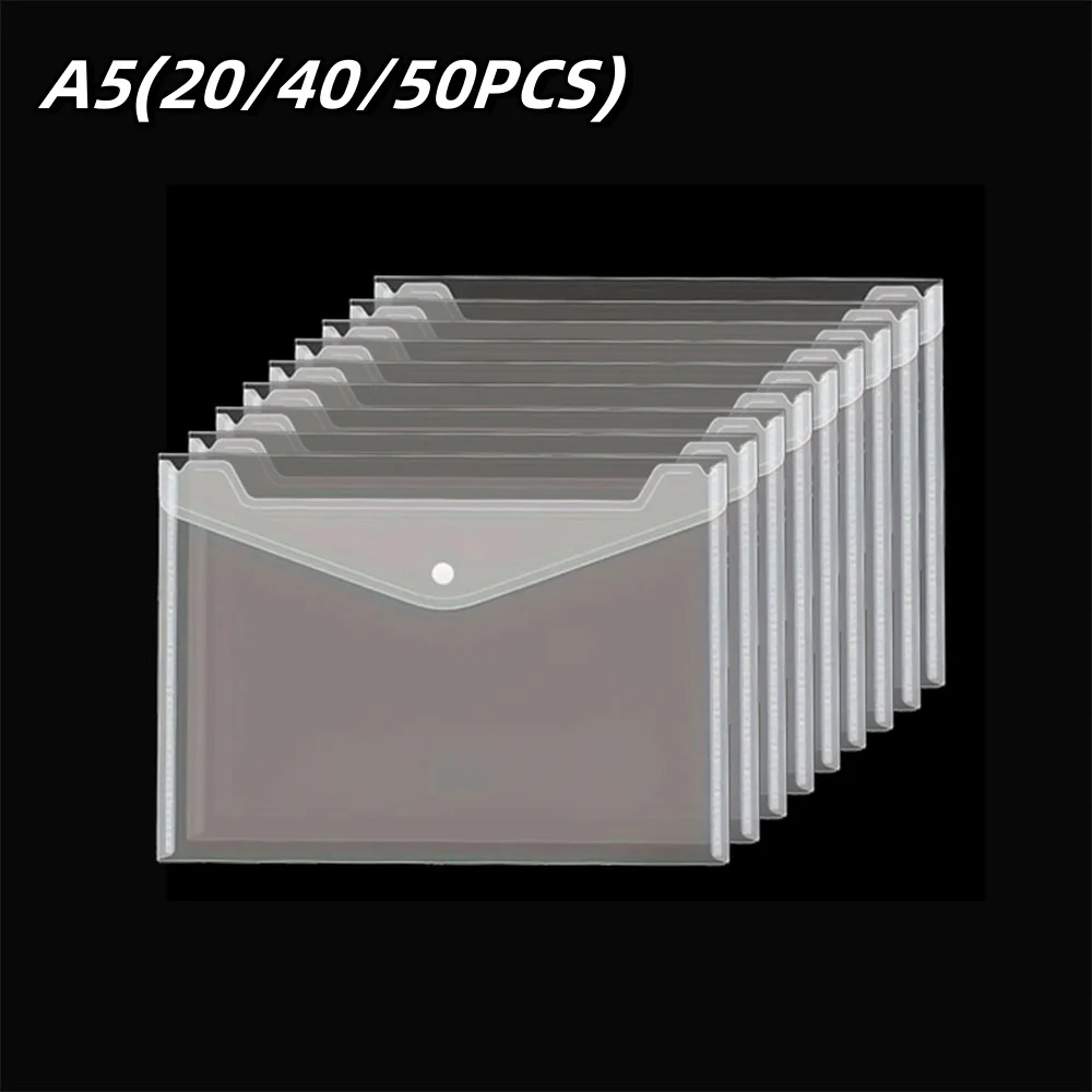 

Папка-сумка формата А5, 20-50 шт., прозрачный пластиковый прозрачный устойчивый держатель для файлов, бумага для файлов, канцелярские товары, защита для документов, листов