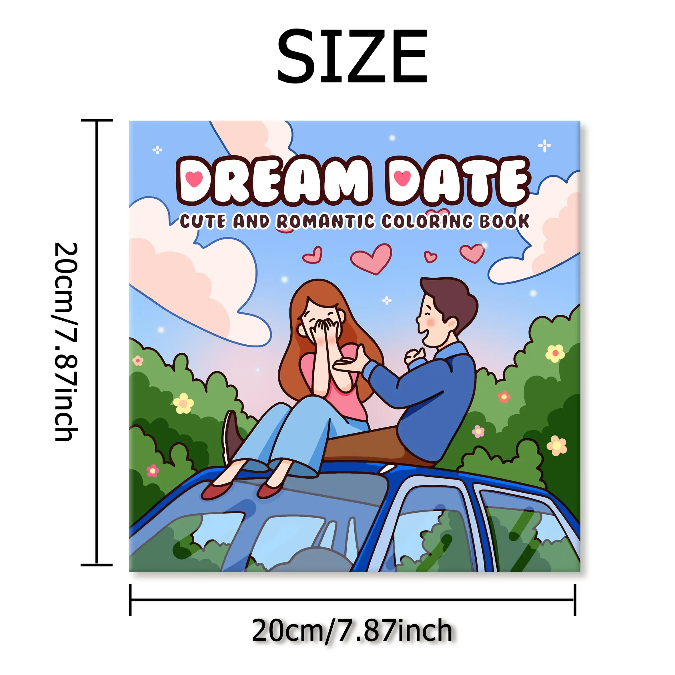 DREAM DATE: Coloring Book for Adults Featuring Cute Cozy Daily Activities for Relaxation (Cozy Spaces Coloring)