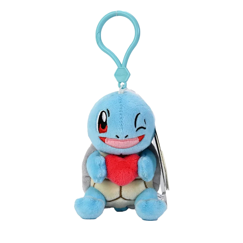 포켓몬 Squirtle 플러시 장난감 배낭 펜던트 만화 & 귀여운 어린이 장난감 애니메이션 인형 키 체인 생일 선물