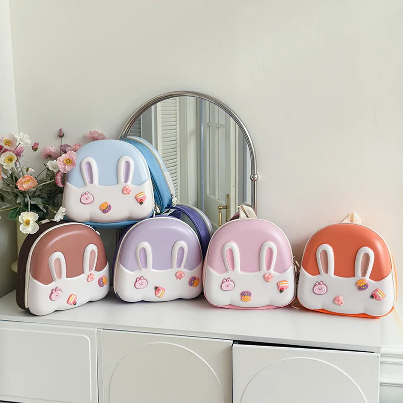 Kawaii Mini Backpacks Cartoon Rabbit Kids Backpack Kindergarten Schoolbag Girls Cute Backpack EVA Hard Shell Waterproof Book Bag
