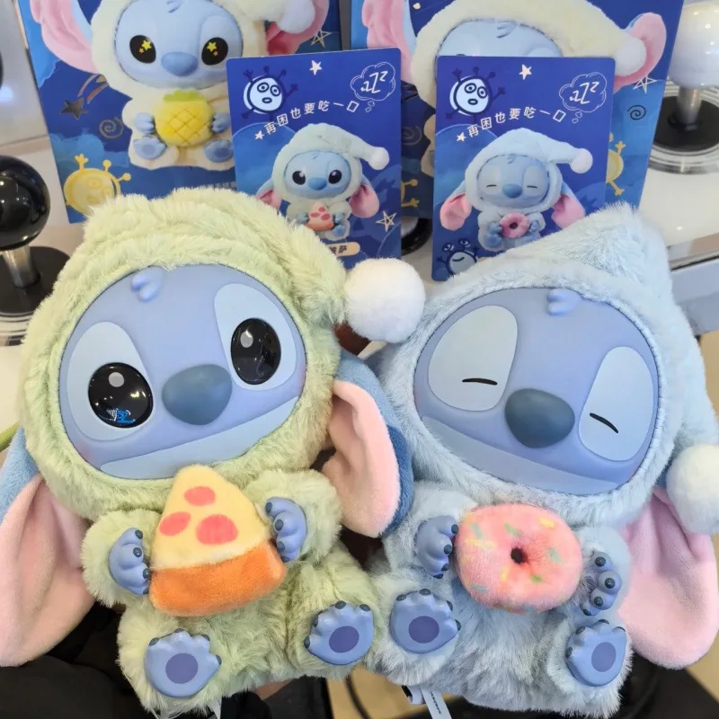 

Новинка 2024 года Miniso Disney Stitch «Eat Something Before Sleep» виниловая слепая коробка с подвеской, милая кукла, загадочная игрушка для взрослых, подарок