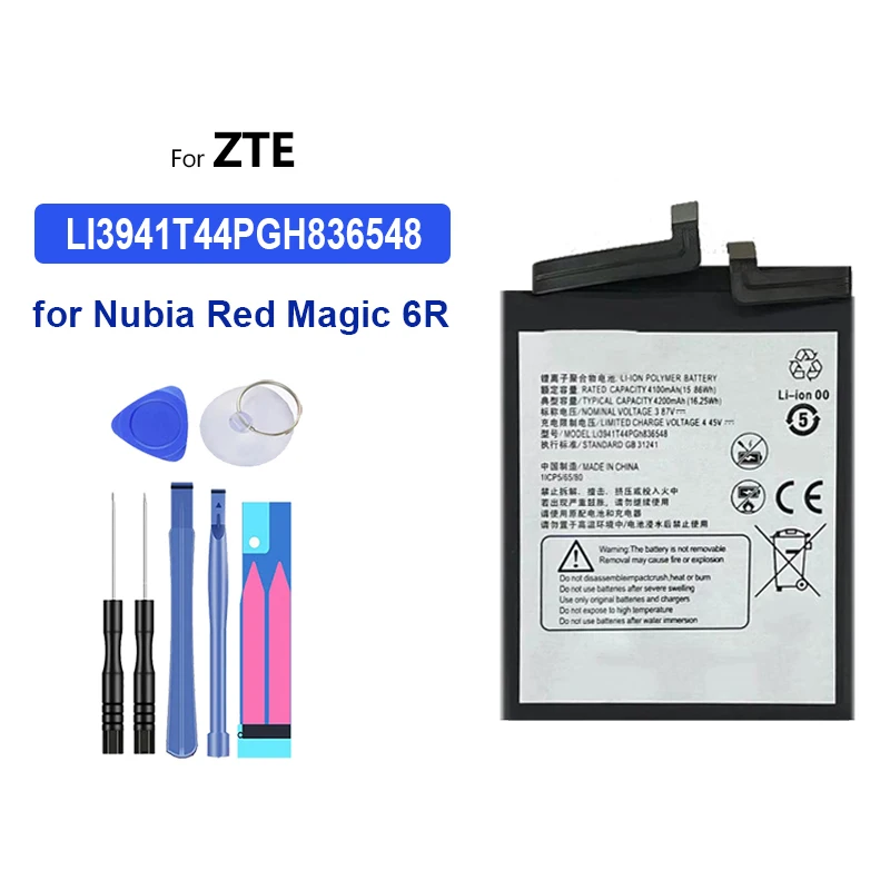 LI3941T44PGH836548 4100mAh Replacement Battery  for Nubia Red Magic 6R Portable Mobile Phone Batteries Warranty + Track NO