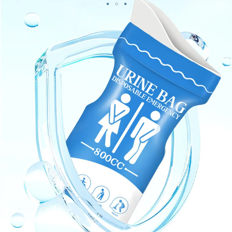 800cc 900cc Outdoor Disposable Urine Bag Unisex Emergency Travel Mini Mobile Toilet Vomit Bag Portable Leg Bag for B