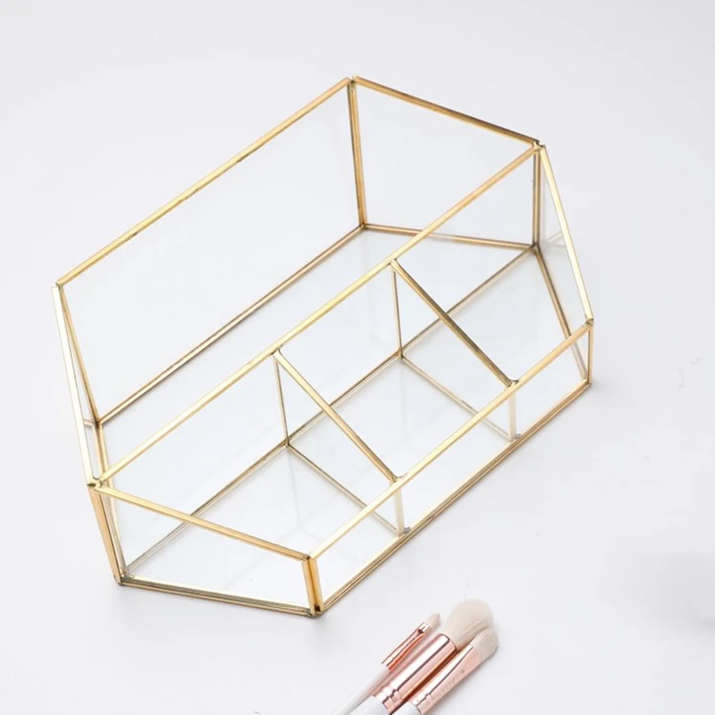 Europe Metal Makeup Brush Storage Tube Eyebrow Pencil Jewelry Organizer Jewelry Classification Storage Rack