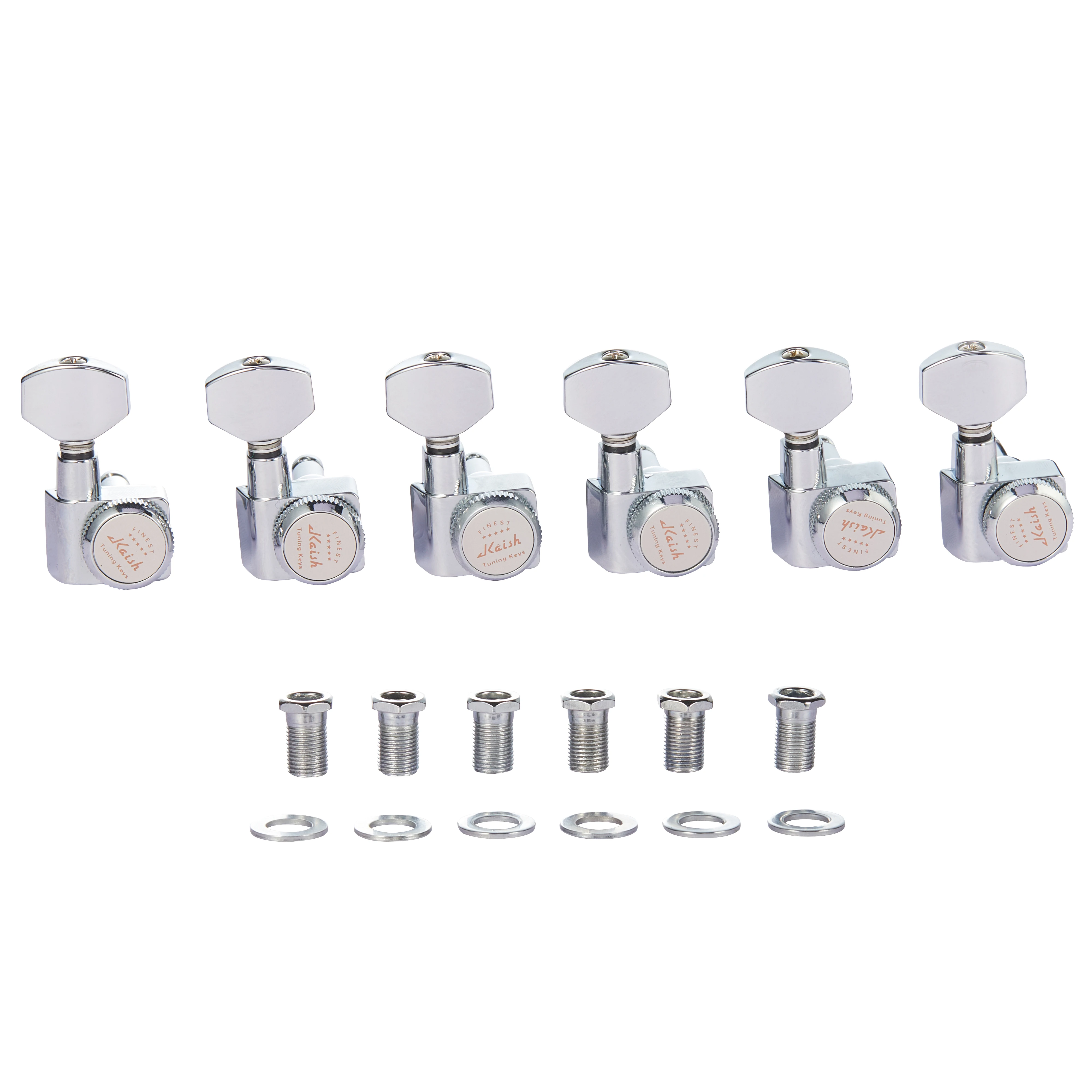 KAISH 21:1 Dual Pin Locking Tuners 2 Pin Locking Tuning Keys Pegs Tuning Machine Heads for Fender American Series Strat/Tele