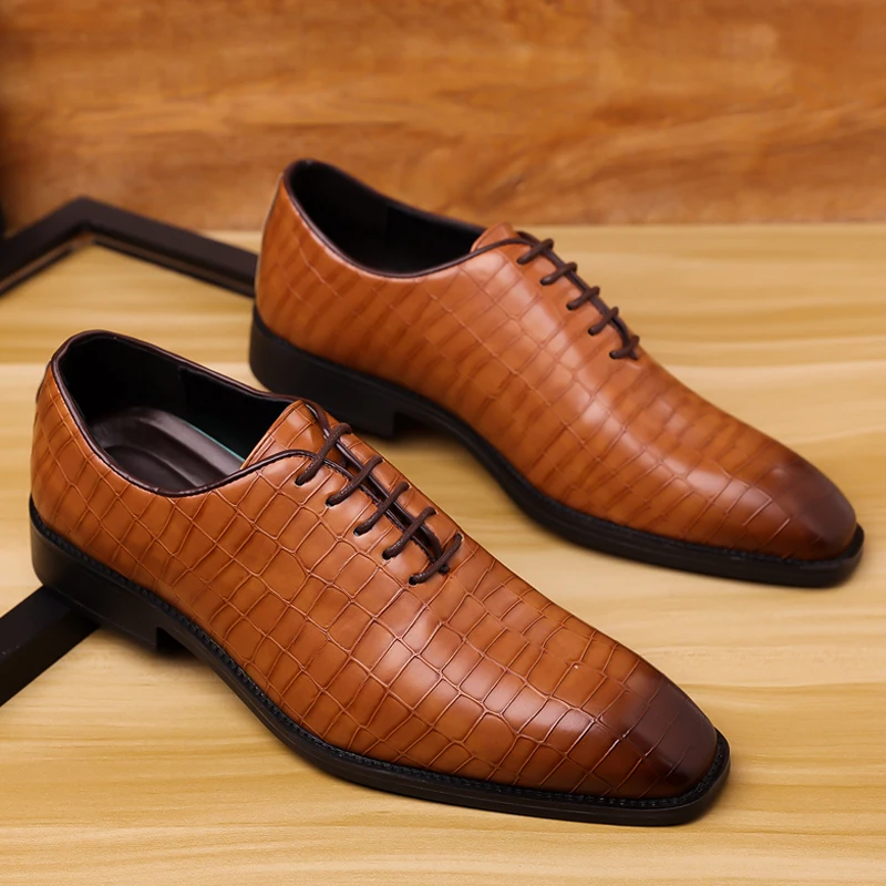 High Quality Men's Casual Business Formal Leather Shoes for Men High-end Oxfords Shoes Male Wedding Party Office Gentleman Shoes