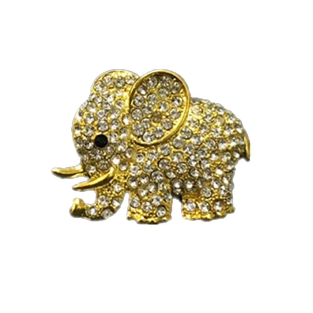 

Car Perfume Clip Elephant Shape Rhinestones Decorated Premium Metal Material Air Freshener for Car Outlet Golden