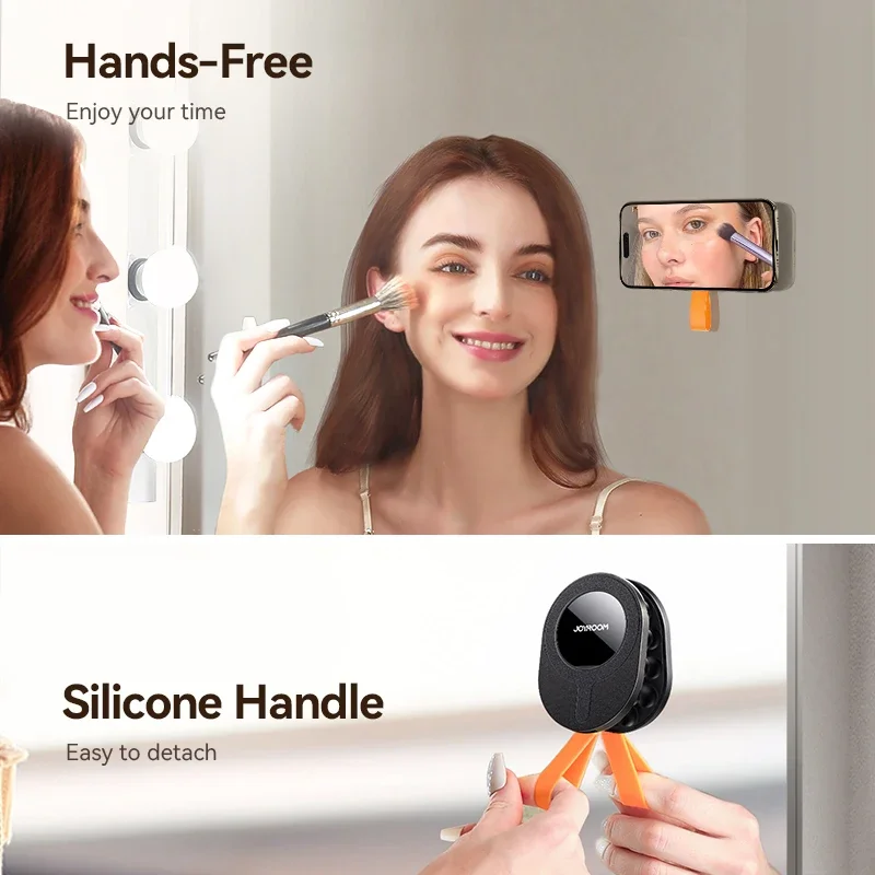 Joyroom Upgraded Magnetic Suction Cup Phone Mount Mirror Shower Silicone Suction Phone Case Grip Stand Holder For iPhone Android