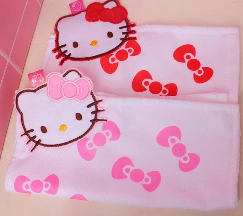 Sanrio Hellokitty Mymelody Kawaii Kartun Handuk Tangan Menggantung Handuk Kecantikan Persegi Handuk Multi-fungsi Rumah Tangga