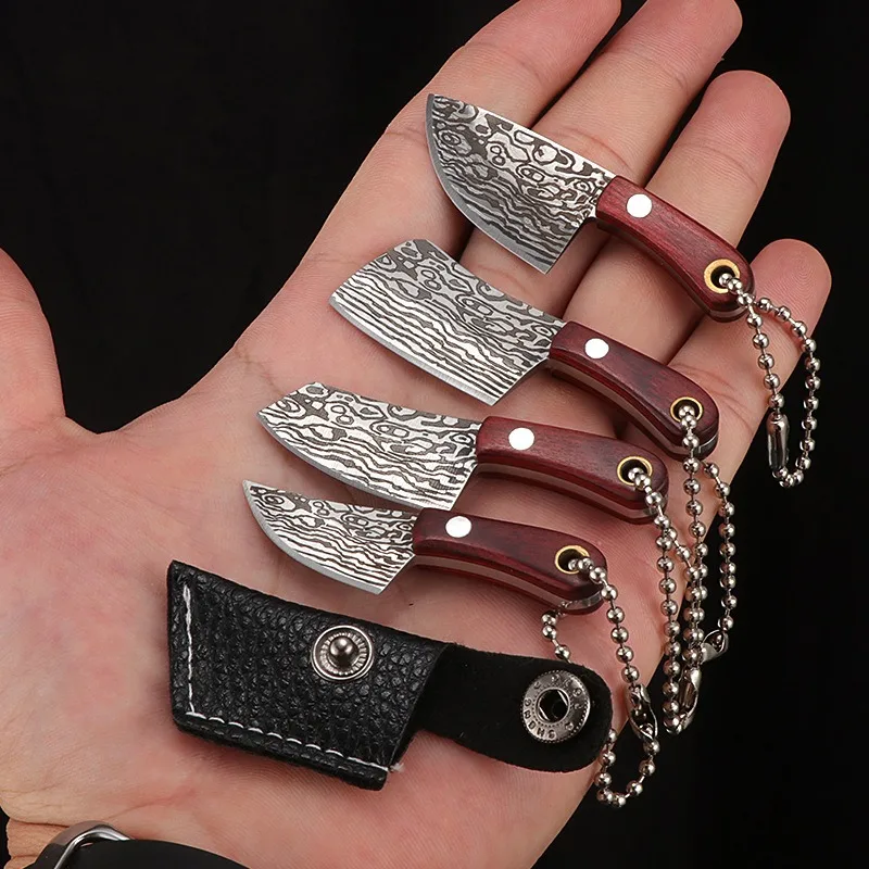 4pcs Mini Knife EDC Outdoor Kitchen Knife Sharp Meaning Money Knife Open Express Knife Pocket Cut Fruit Hanging Knife Gift