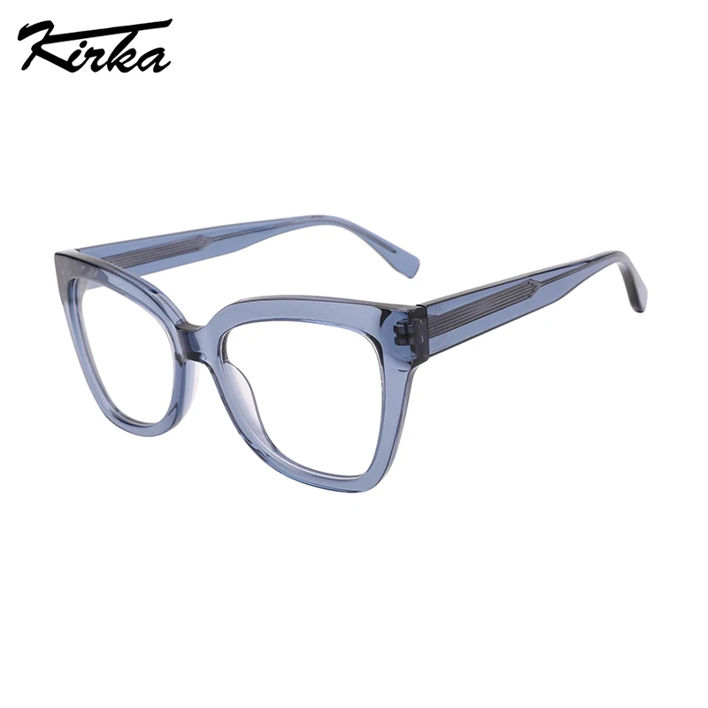 

Kirka Female Acetate Oversized Butterfly Transparent Colors Frames Optical Prescription Glasses Wide Temples Glasses WD1456