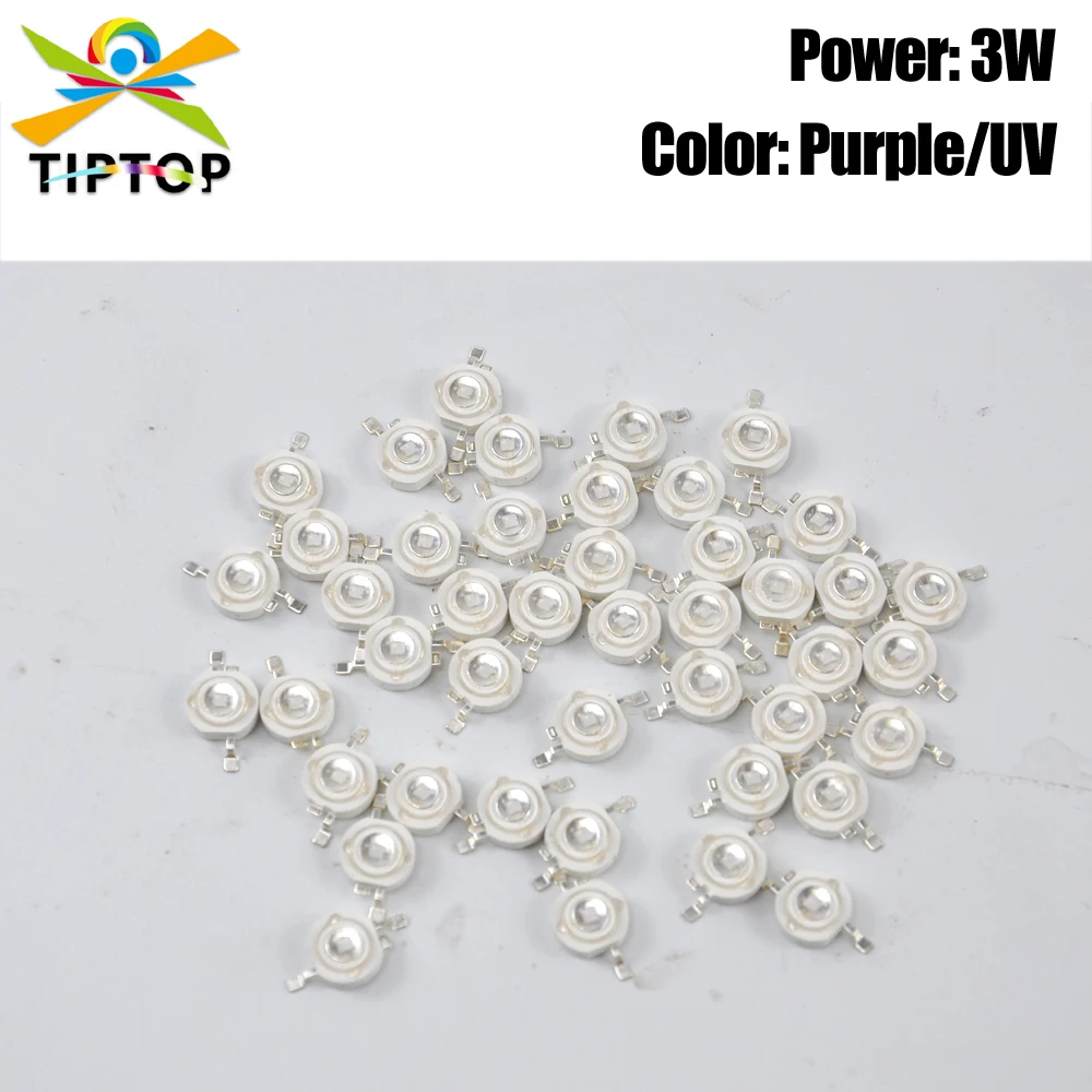TIPTOP 3W Ultraviolet Rays UV Purple Color Led Lamp For Led Stage Light Par Light Spot Light