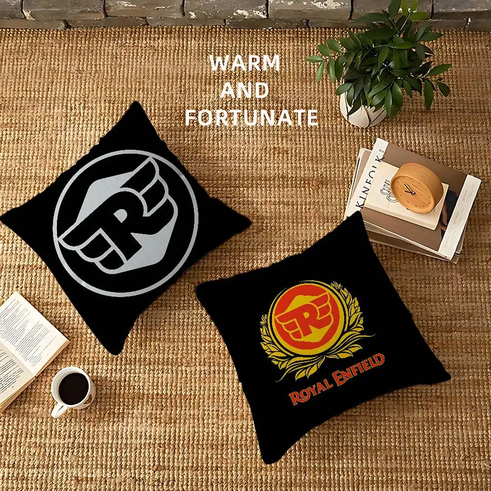R-ROYALS E-ENFIELDS Logo Cushion Cover Pillow Cover Decor Pillowcase Printed Cushion Case for Couch