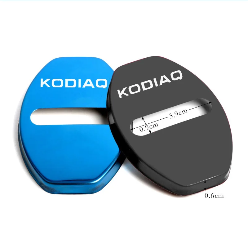 Stainless Steel Car Door Lock Cover For Skoda KODIAQ Auto Door Latch Protective Cap Anti‑Scratch Interior Modification Parts