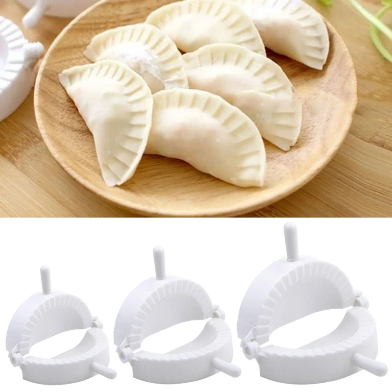 3 unids/set máquina para hacer dumplings molde de plástico para dumplings moldes de prensa de masa DIY cocina S/M/L jiaozi máquina para hacer dumplings utensilio de cocina