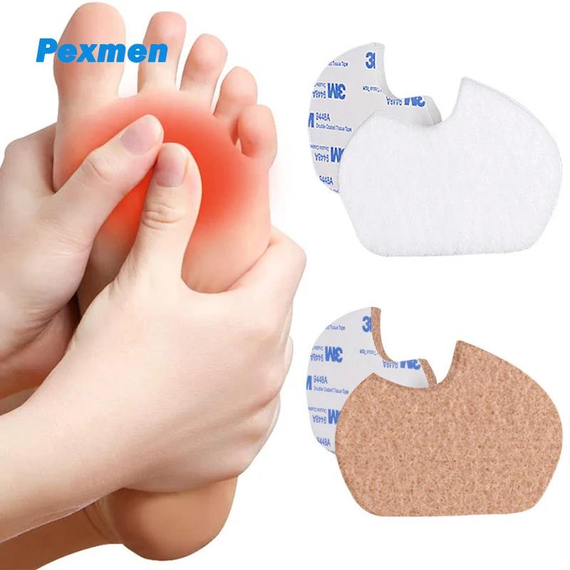 Pexmen 2Pcs/Pair Ball of Foot Cushions Metatarsal Pads for Forefoot Pain Relief Foot Care Protectors Insoles for Men and Women