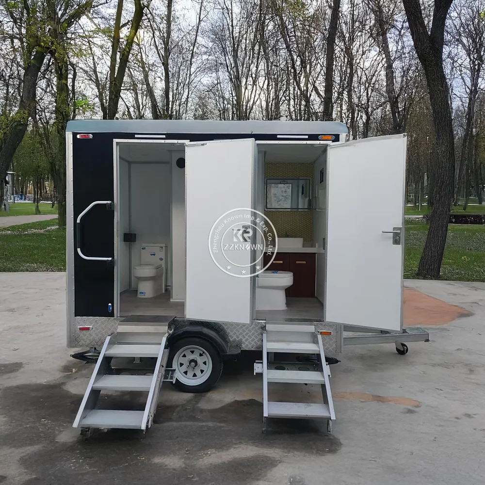 

Hot Sale Luxury Restroom Trailer Portable Restroom Trailer Toilet Outdoor Portable Bathroom with Shower