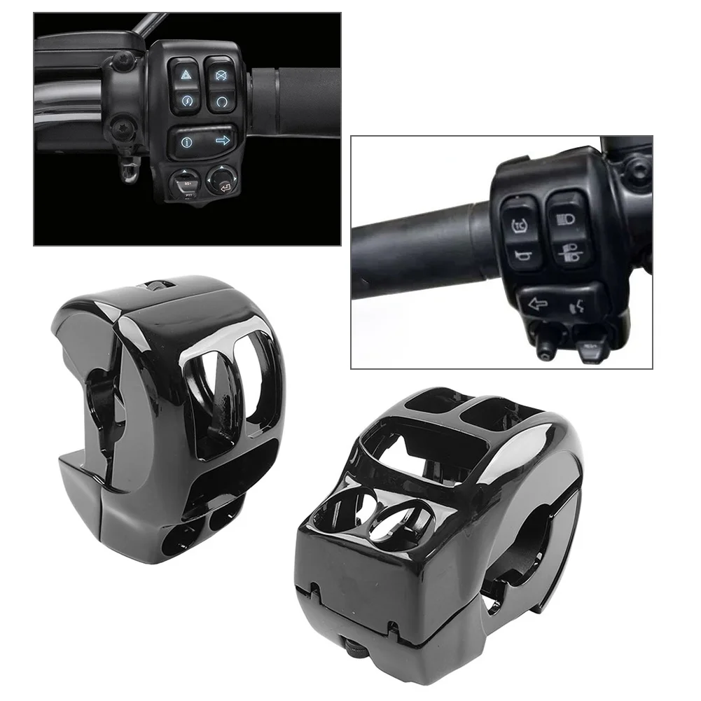 Aluminum Motorcycle Handlebar Control Switch Housings Cover Kit Left+Right For Harley Electra Glide 2014-2022