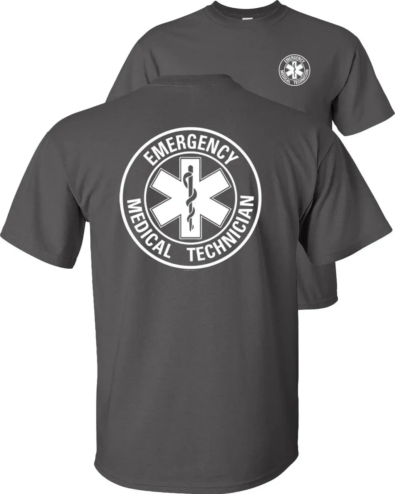 EMT Circle Emergency Technician T-Shirt Short Sleeve Cotton Men Harajuku T Shirt