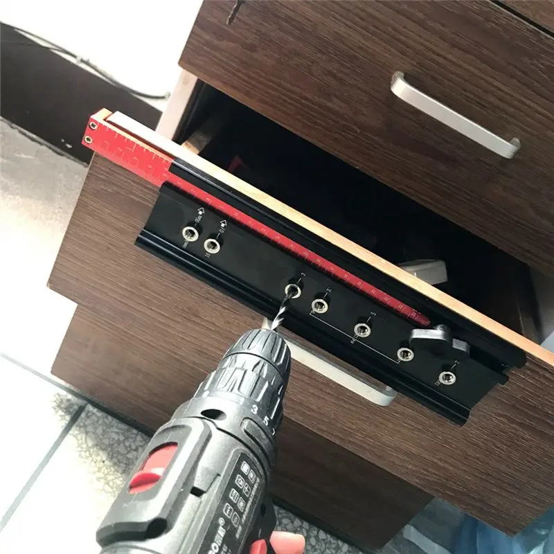 M12K-Drill Guide Punch Locator Handle Open Hole Locator Woodworking Drilling Locator For Cabinet Handles And Pulls Hole Punch