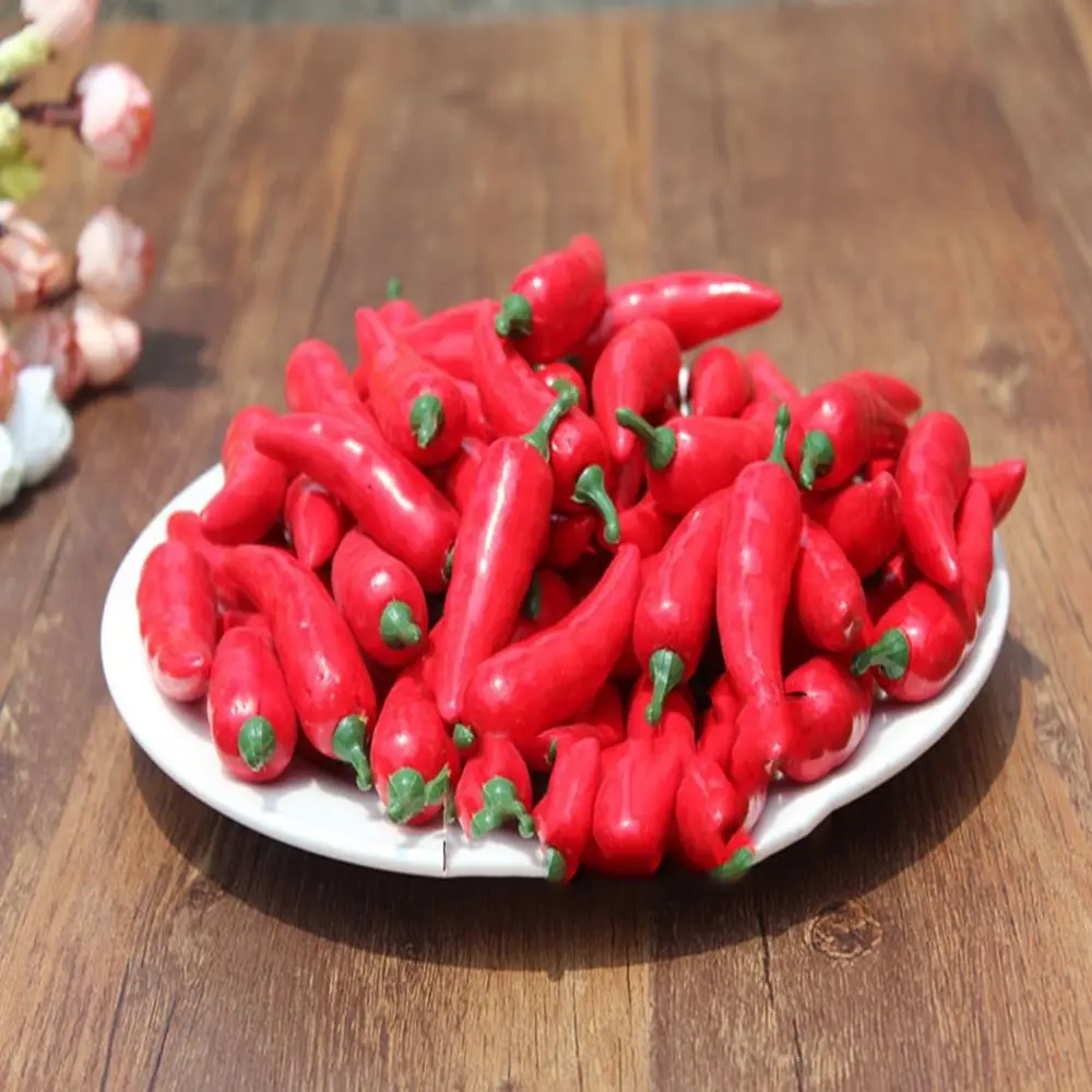 Mini Festive Plants Simulation Plastic Decoration Fake Vegetables Simulation Chili Artificial Pepper