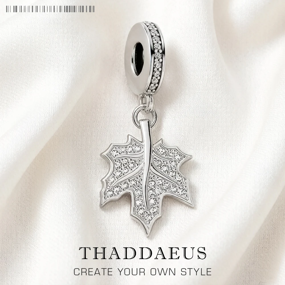 

Charm Pendant Maple Leaf,Europe Good Jewelry For Women,Spring Gift In 925 Sterling Silver