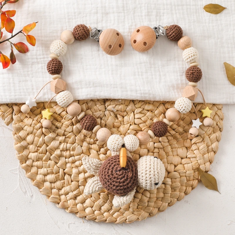 新生児用の木製クリップ付きガラガラのおもちゃ,動物のペンダント,ベビーカーのおもちゃ,0〜12か月