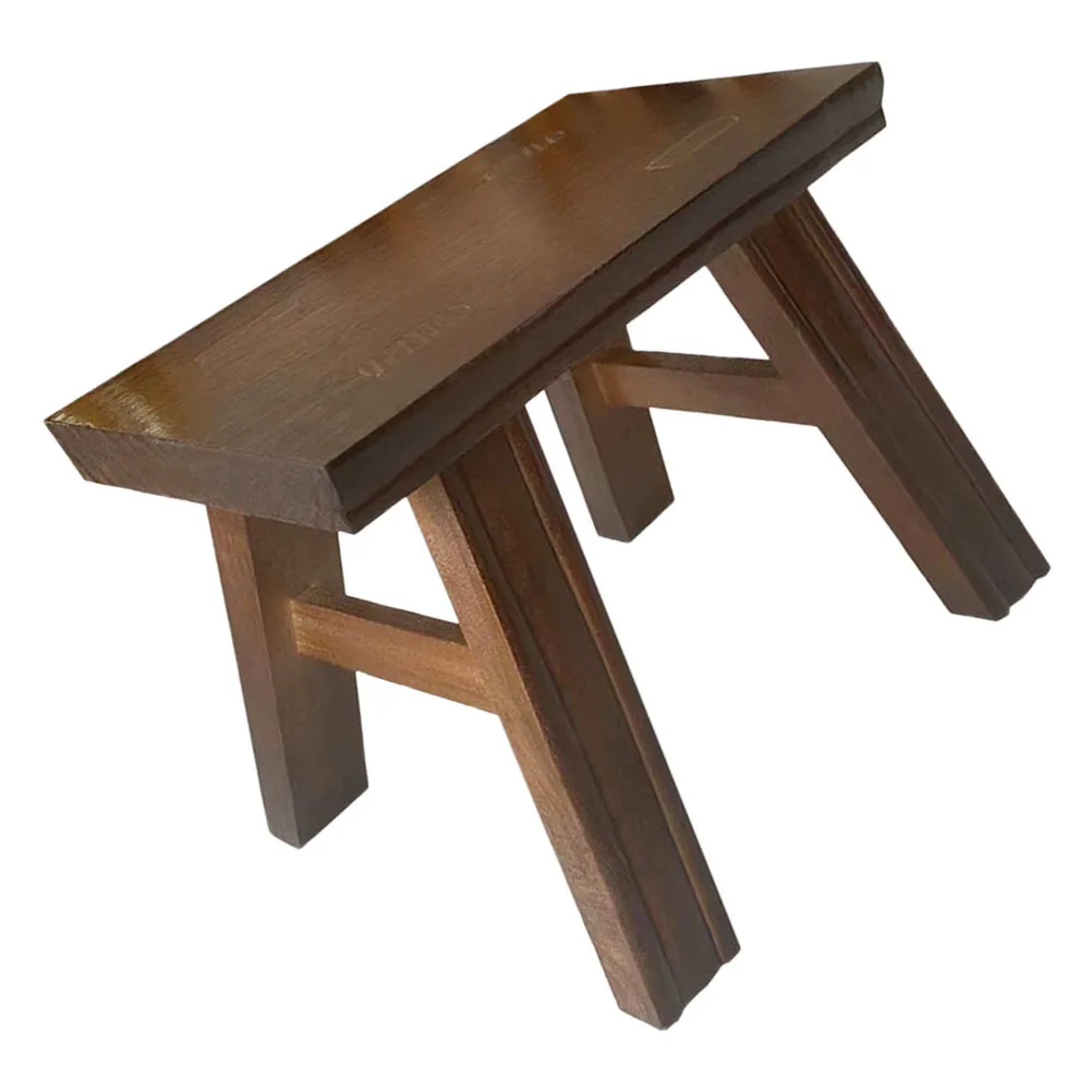 Sgabello in legno Piccolo sgabello rustico per adulti Bagno Cucina Camera da letto Cambio scarpe Panca da ballo