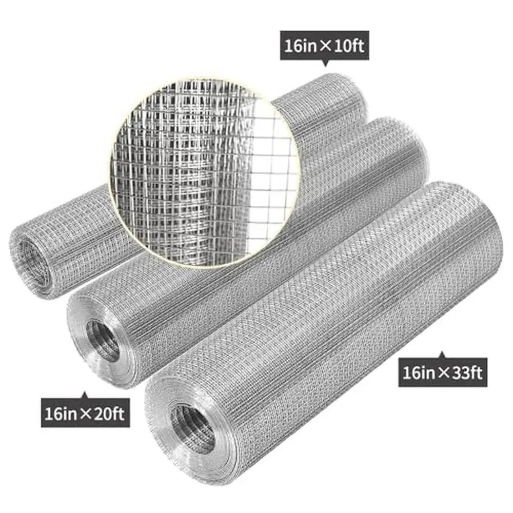 Stainless Steel 1/4 Inch Wire Mesh Roll Garden Fence Chicken Rabbit Barrier Fruit Vegetable Protection Root Growth Drainage