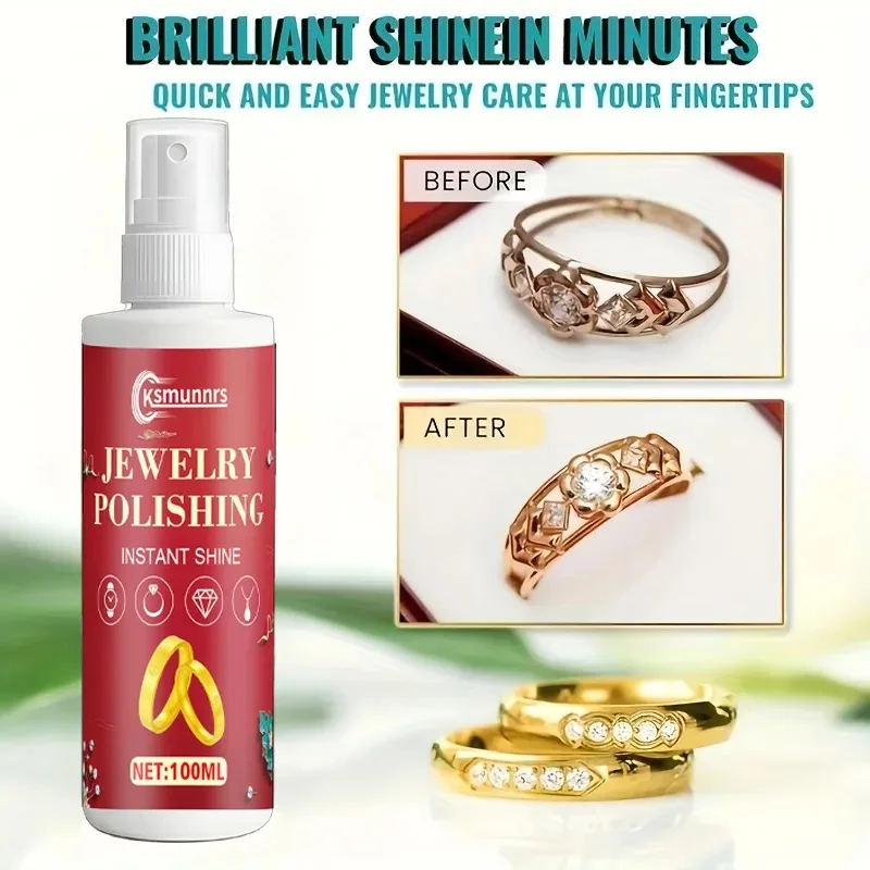 Jewelry Scratch Repair and Polish Set Anti Oxidation Cleaner for Gold Silver Rings Bracelets and Necklaces