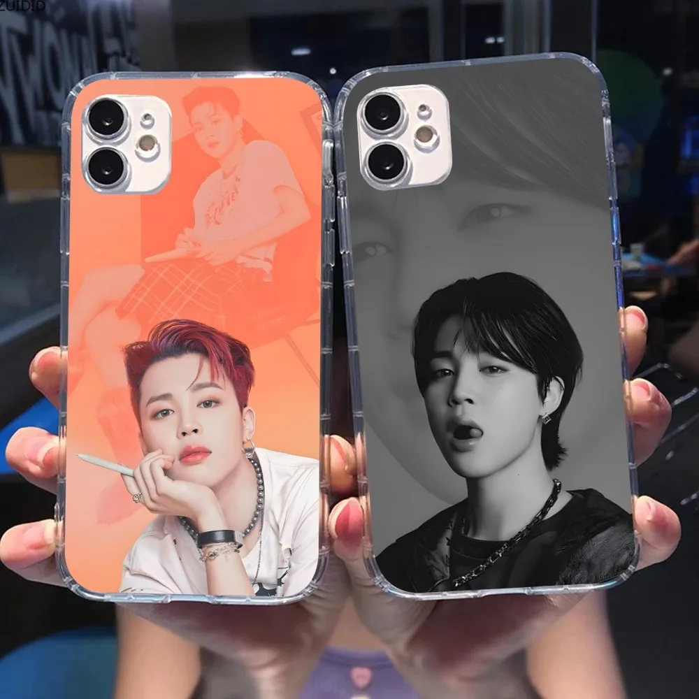 KPOP Cute J-Jimin-S Mobile Cell Phone Case for iPhone 15 14 13 12 11 X XR XS 8 Pro Max Plus Mini Clear Transparent Cover Shell