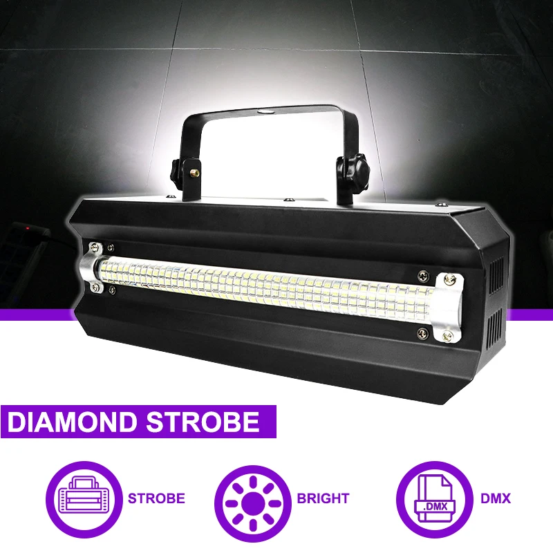 

Sunart 380 Diamond Strobe Stage Effect Light For DJ Disco Night Clubs Bars Parties Events DMX Fixture White Color LED
