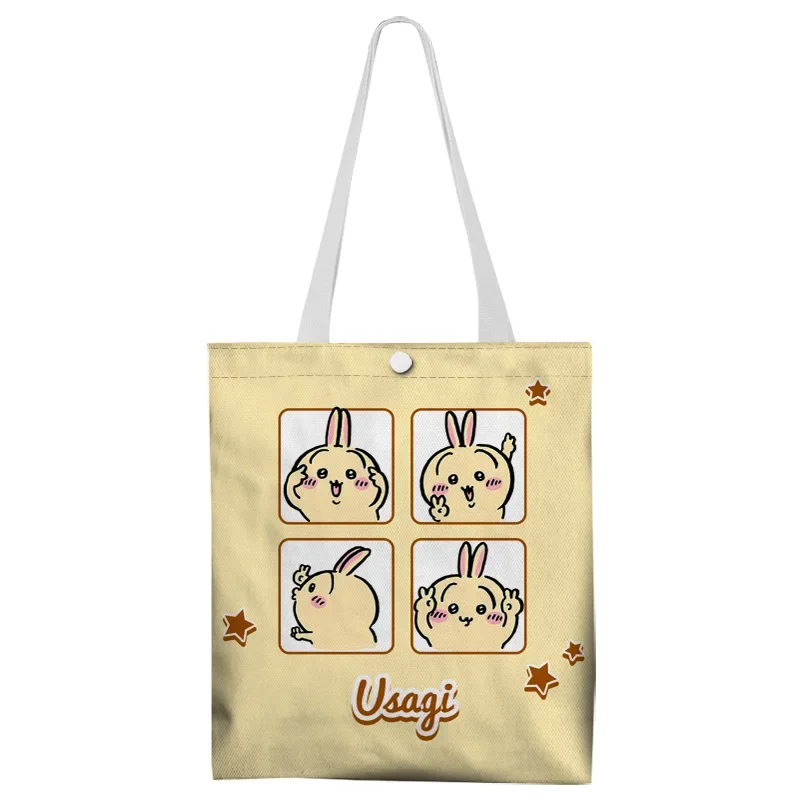 Neue Chiikawa Anime Kawaii Schulter Leinwand Briefpapier Tasche Student Hachiware Usagi Cartoon niedlich große Kapazität Lagerung Handtasche