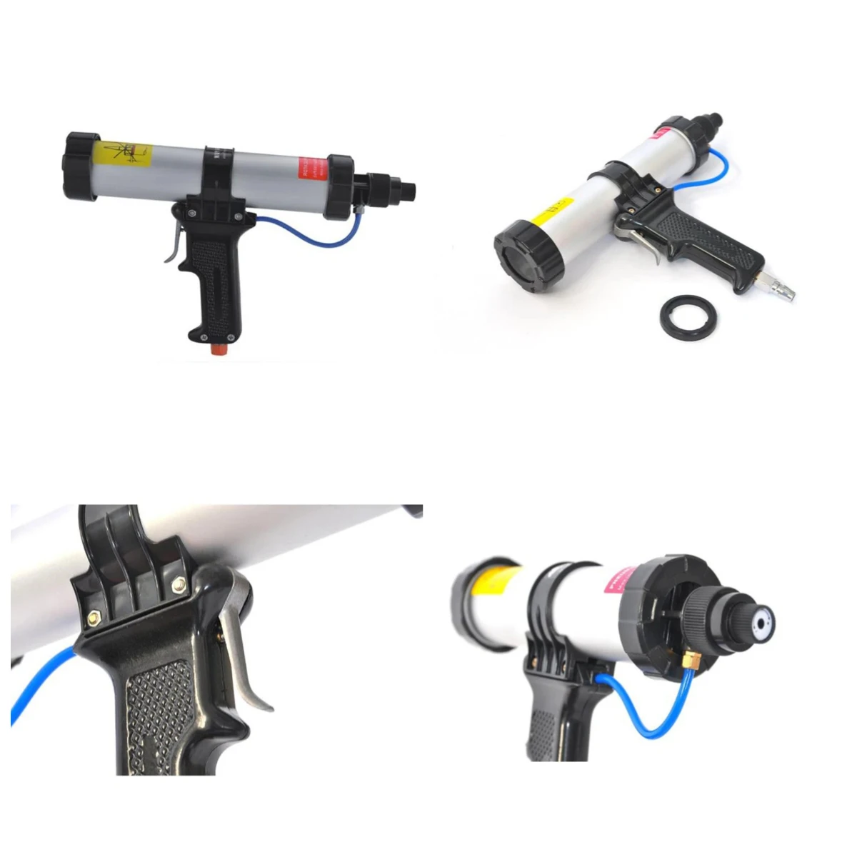 310ML Pneumatic  6 Bar Working Pressure Glass  Caulking Gun Pneumatic Glass  Silicone Gun Soft