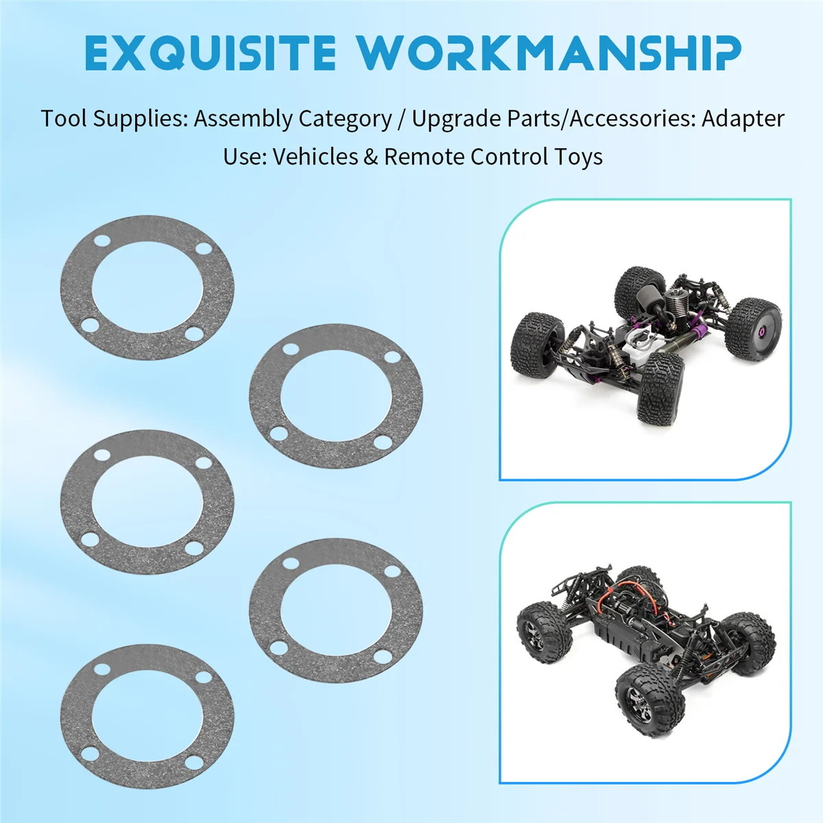 Герметичные бумажные прокладки BAAA для дифференциала для 1/8 HPI Racing Savage XL FLUX Rovan TORLAND TRUCK Радиоуправляемые автомобильные детали