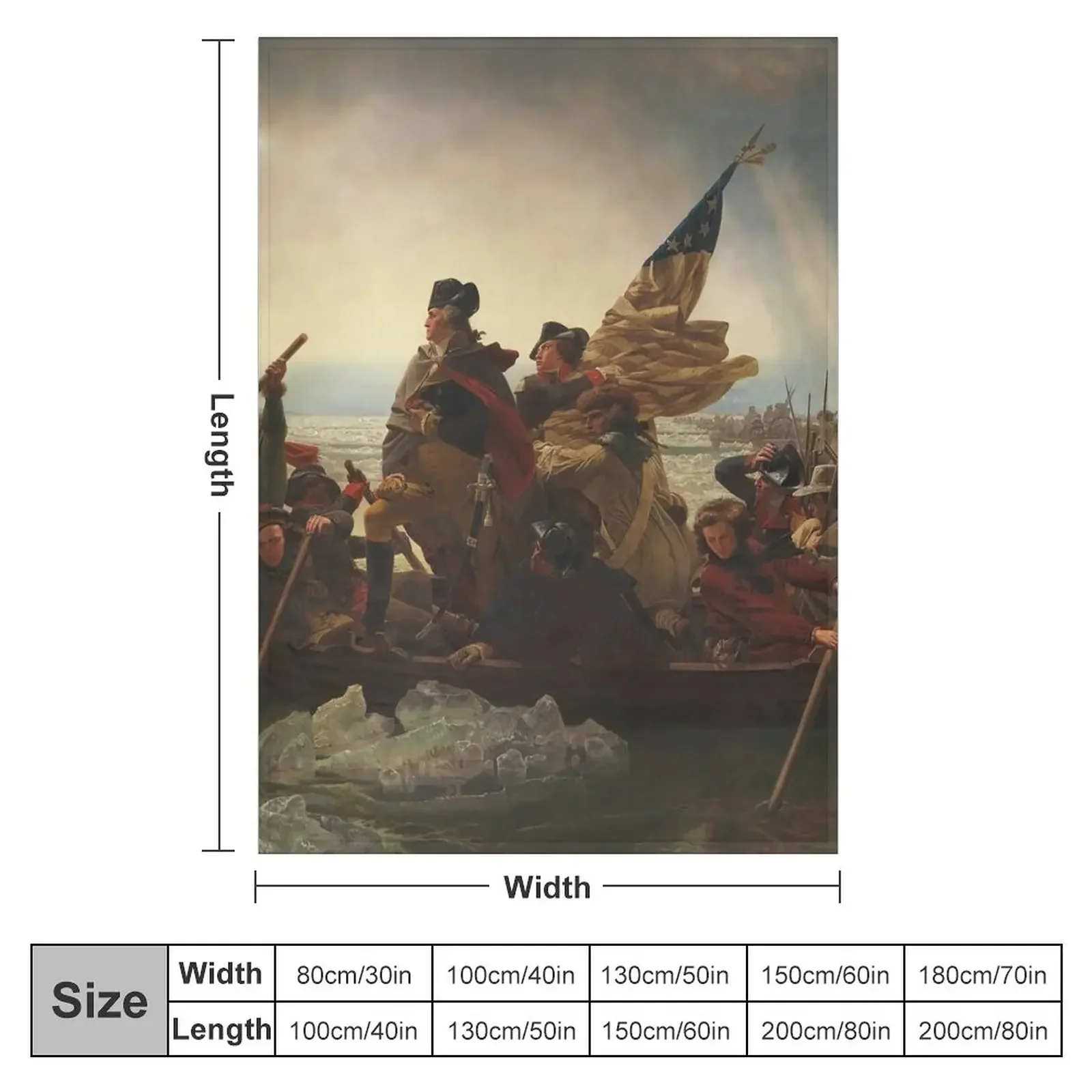 Washington Crossing the Delaware Throw Blanket Furry Quilt Hairy Blankets